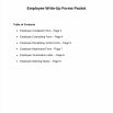 employee write up form google doc
