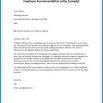 general letter of recommendation template for employee