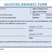 sample employee vacation request form
